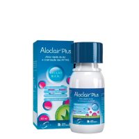 Bottle  of  Aloclair  Plus  Oral  Solution  by  Aloclair  Plus,  a  liquid  solution  indicated  for  healing  mouth  lesions  and  canker  sores.