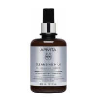 Bottle  of  Apivita  3  in  1  Cleansing  Milk  Face  and  Eyes  by  Apivita,  an  emulsion  indicated  for  purifying  and  hydrating  the  skin.