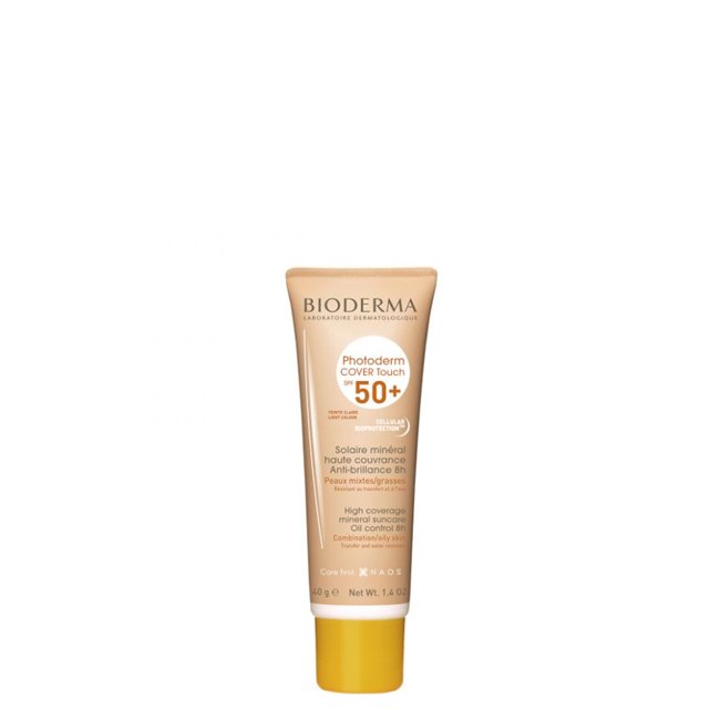 BiodermaPhotodermCoverTouchSPF50LightColorCream40g Bioderma Photoderm Cover Touch SPF50+ Crema de Color Claro 40g - Image 1