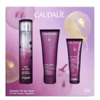 Box  of  Caudalie  Thé  des  Vignes  Obsession  Gift  Set  by  Caudalie,  a  beauty  kit  indicated  for  perfuming  and  nourishing  the  skin.