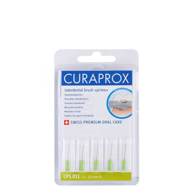 CuraproxRefillsInterdentalBrushCPS0115un Box of Curaprox Interdental Brush CPS 011 Refills by Curaprox, a brush refill indicated for cleaning tight interdental spaces.