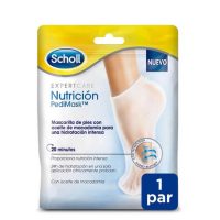 Sachet  of  Dr.  Scholl  PediMask  Foot  Moisturizing  Mask  by  Dr.  Scholl,  a  sock  mask  indicated  for  nourishing  dry  feet.