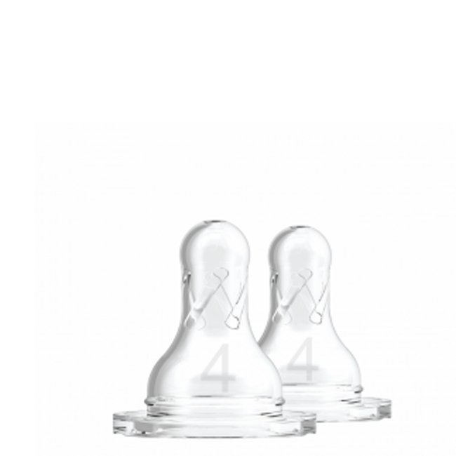 DrBrownsStandardMouthTeatLevel4(9M+)2unid Box of Dr Brown’s Silicone Teats Narrow Neck Level 4, a silicone teat indicated for babies over 9 months.