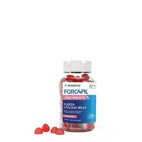 Bottle  of  Forcapil  Hair  and  Nails  Supplement  Gummies  by  Forcapil,  a  gummy  supplement  indicated  for  hair  and  nail  growth.