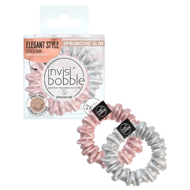 InvisibobbleSprunchieSlimBellaChromeHairElastic2unit. Invisibobble Sprunchie Slim Bella Chrome Hair Elastic 2unit.