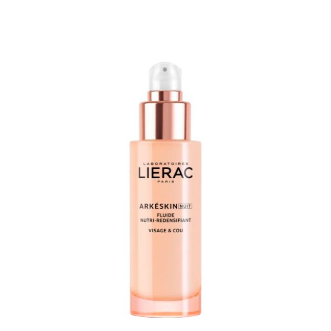 LieracArkeskinNourishing-RedensifyingNightFluid50ml Bottle of Arkeskin Nourishing-Redensifying Night Fluid by Lierac, a night cream indicated for skin regeneration.