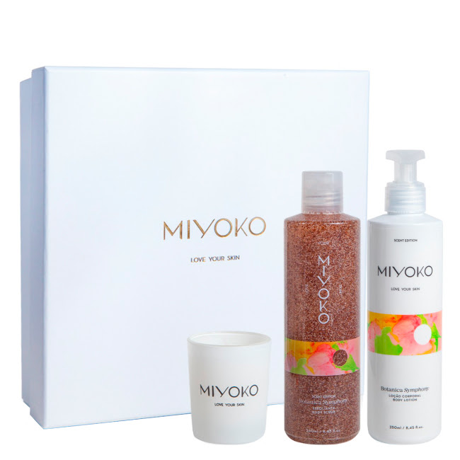 MiyokoBotanicaSymphonySetExfoliantLotionCandle Miyoko Botanica Symphony Cofre Exfoliante + Loción + Vela - Image 1