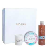 Miyoko Coral Affair Set Exfoliant + Butter + Candle
