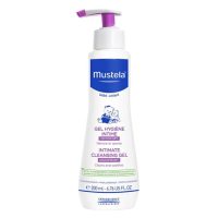 Bottle  of  Mustela  Baby  Intimate  Cleansing  Gel  by  Mustela,  a  cleansing  gel  indicated  for  baby  and  child  intimate  hygiene.