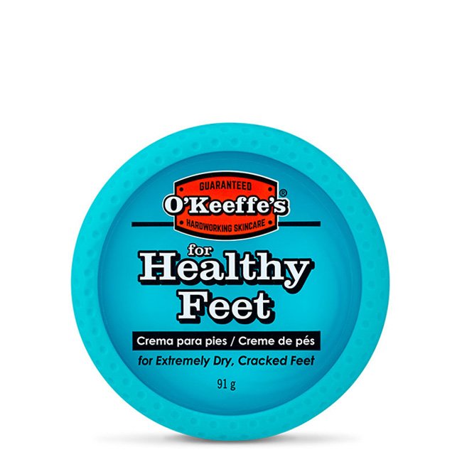 OkeeffesFootCreamDryandCracked91g Jar of Okeeffes Healthy Feet Cream by Okeeffes, a moisturizing cream indicated for extremely dry or chapped feet.