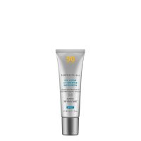 Bottle  of  Oil  Shield  UV  Defense  Sunscreen  SPF50  by  SkinCeuticals,  a  face  cream  indicated  for  oil  control  and  UV  protection.