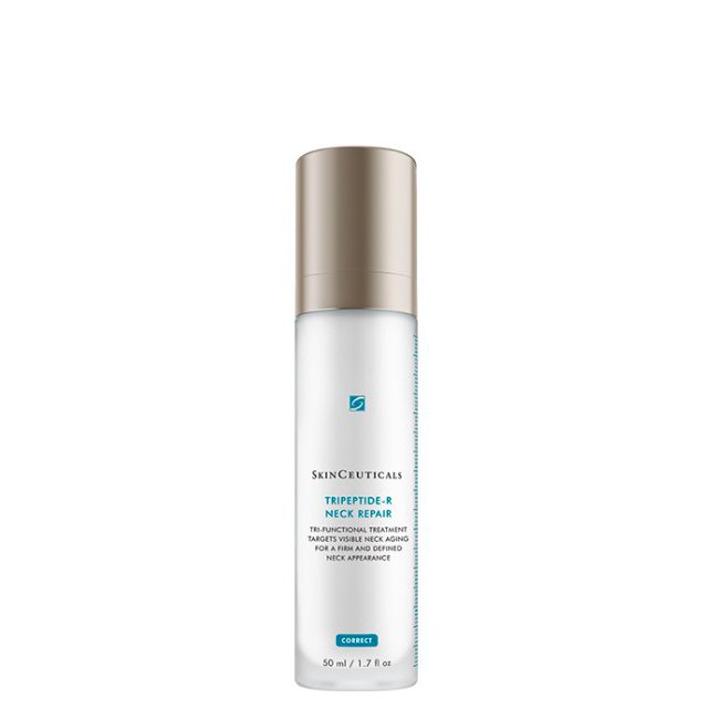SkinCeuticalsTripeptide-RNeckRepairAnti-AgingCream50ml Jar of Tripeptide-R Neck Repair Anti-Aging Cream by SkinCeuticals, a cream indicated for neck aging signs.