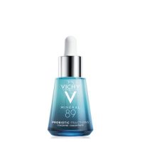 Bottle  of  Vichy  Mineral  89  Probiotic  Fractions  Serum  by  Vichy,  a  serum  indicated  for  repairing  stress-induced  skin  damage.