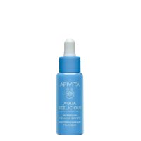 Bottle  of  Apivita  Aqua  Beelicious  Refreshing  Hydrating  Booster  by  Apivita,  a  water-gel  indicated  for  an  instant  hydration  boost.