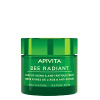 Jar  of  Apivita  Bee  Radiant  Rich  Cream  by  Apivita,  a  velvety  cream  indicated  for  nourishing  dry  skin  and  anti-fatigue  action.