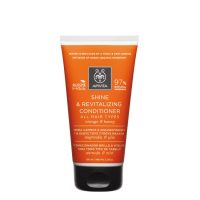 Bottle  of  Apivita  Shine  and  Revitalizing  Conditioner  by  Apivita,  a  conditioner  indicated  for  energizing  dull  and  lifeless  hair.