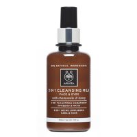 Bottle  of  Apivita  Cleansing  Lotion  3-in-1  Face  and  Eyes  by  Apivita,  a  cleansing  milk  indicated  for  moisturizing  normal  to  dry  skin.