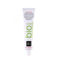 Tube  of  Apivita  Bio  Eco  Natural  Dental  Care  by  Apivita,  a  toothpaste  indicated  for  daily  oral  hygiene  and  plaque  prevention.