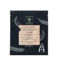 Sachet  of  Apivita  Tissue  Face  Mask  With  Carob  by  Apivita,  a  fabric  mask  indicated  for  purifying  and  detoxifying  oily  skin.