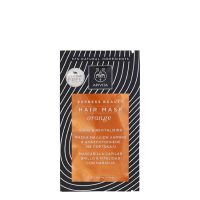 Tube  of  Apivita  Express  Beauty  Shine  and  Revitalizing  Hair  Mask  Orange,  a  cream  hair  mask  for  repairing  and  returning  shine  to  dull  hair.