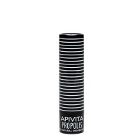 Product  container  of  Apivita  Lip  Care  Propolis,  a  restorative  lip  balm  indicated  for  dry  and  chapped  lips.