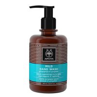 Bottle  of  Apivita  Liquid  Hand  Soap  Grapefruit  and  Propolis  by  Apivita,  a  liquid  soap  indicated  for  gentle  cleansing  and  hydration.
