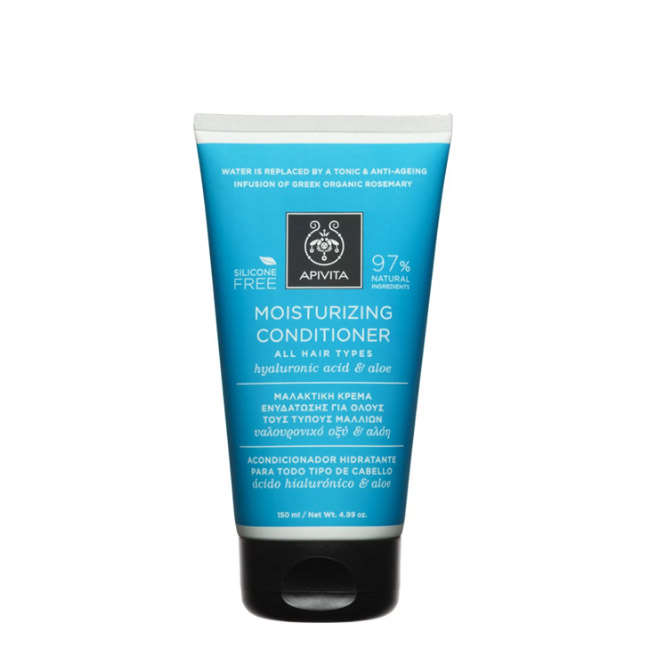 apivitamoisturizingconditioner150ml Bottle of Apivita Moisturizing Conditioner by Apivita, a conditioner indicated for deep hydration of dehydrated hair.