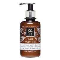 Bottle  of  Apivita  Pure  Jasmine  Body  Moisturizing  Milk  by  Apivita,  a  rich  milk  indicated  for  deep  body  hydration  and  skin  protection.