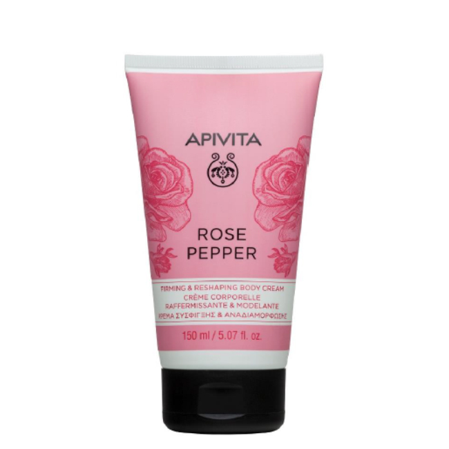 apivitarosepepperfirmingandreshapingbodycream150ml Apivita Rose Pepper Creme Corporal Reafirmante e Remodelador 150ml - Image 1