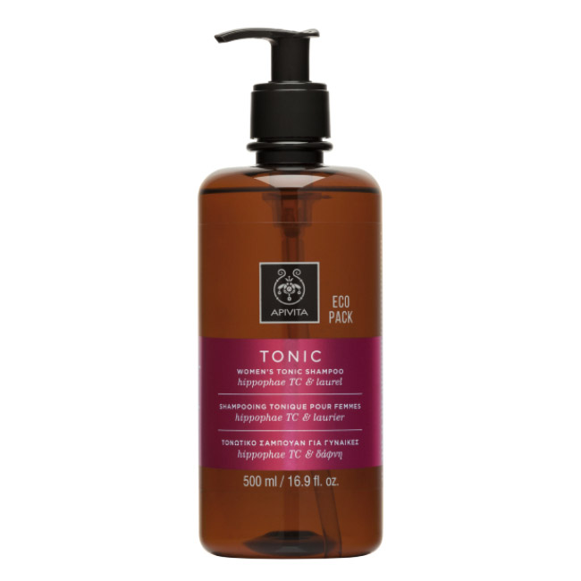 apivitatoningshampoowoman500ml Bottle of Apivita Toning Shampoo Woman by Apivita, a shampoo indicated for strengthening hair and preventing hair loss in women.