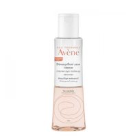 Bottle  of  Avène  Intense  Eye  Makeup  Remover  by  Avène,  a  biphasic  fluid  indicated  for  removing  waterproof  eye  makeup.