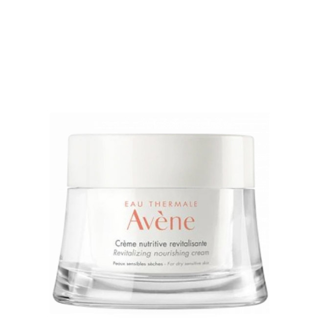 avnelesessentielsrevitalizingnourishingcream50ml Jar of Avène Les Essentiels Revitalizing Nourishing Cream by Avène, a cream indicated for dry and sensitive skin nourishment.