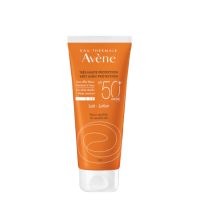 by  Avène,  a  sunscreen  milk  indicated  for  high  UV  protection  of  face  and  body.