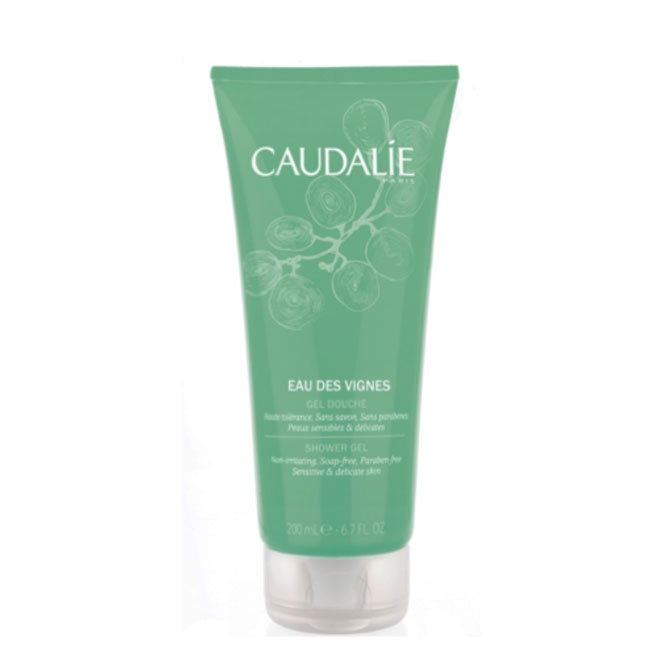 caudalieeaudesvignesshowergel200ml Bottle of Eau Des Vignes Shower Gel by Caudalie, a shower gel indicated for cleaning and refreshing all skin types.