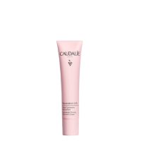Product  container  of  Caudalie  Resveratrol  Lift  Cashmere  Fluid  by  Caudalie,  a  pearly  fluid  indicated  for  nourishing  and  firming.