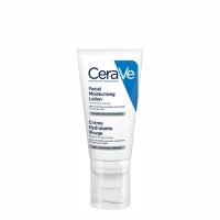 Bottle  of  Cerave  Facial  Moisturizing  Lotion  by  Cerave,  a  light  cream  lotion  indicated  for  moisturizing  and  repairing  the  face.