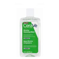 Bottle  of  Cerave  Micellar  Cleansing  Water  by  Cerave,  a  micellar  water  indicated  for  cleaning,  hydrating  and  repairing  all  skin  types.