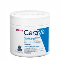 Jar  of  Cerave  Moisturizing  Cream  by  Cerave,  a  rich  creamy  cream  indicated  for  nourishing  and  soothing  the  skin.