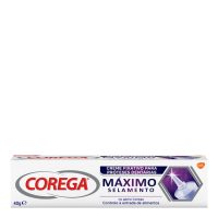 Tube  of  Corega  Max  Sealing  Cream  Fixer  Prostheses  by  Corega,  a  fixer  cream  indicated  for  secure  and  comfortable  dental  prosthesis.