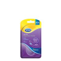 Product  container  of  Gelactiv  All  Day  Protection  Cushion  Heel  by  Dr  Scholl,  a  gel  pad  indicated  for  heel  pressure  relief.