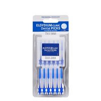 Box  of  Elgydium  Clinic  Dental  Brush  by  Elgydium,  a  dental  pick  indicated  for  removing  food  debris  and  combating  dental  plaque.