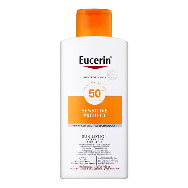 eucerinsunsensitiveprotectextralightspf50plussunlotion400ml ユーセリン センシティブ プロテクト サン ローション エクストラライト SPF50+ 400ml - 画像 (1)