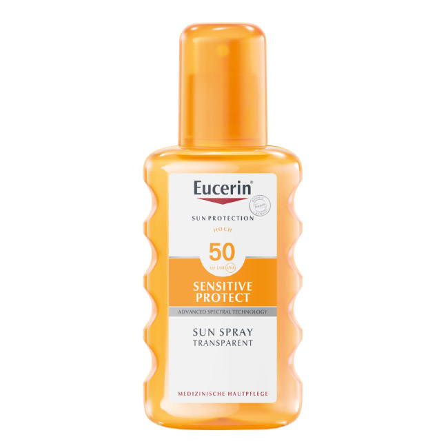 eucerinsunsensitiveprotectspf50transparentsunspray200ml Eucerin Sun Sensitive Protect SPF50 Spray Solar Transparente 200ml - Image 1