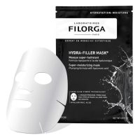 Sachet  of  Filorga  Hydra-Filler  Mask  Super-Moisturizing  by  Filorga,  a  fiber  fabric  mask  indicated  for  intensive  skin  hydration.