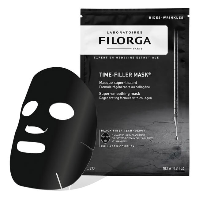 filorgatimefillermaskfabricsmoothingmask23gr Sachet of Filorga Time-Filler Mask Super-Smoothing by Filorga, a fiber fabric mask indicated for smoothing wrinkles and lifting.