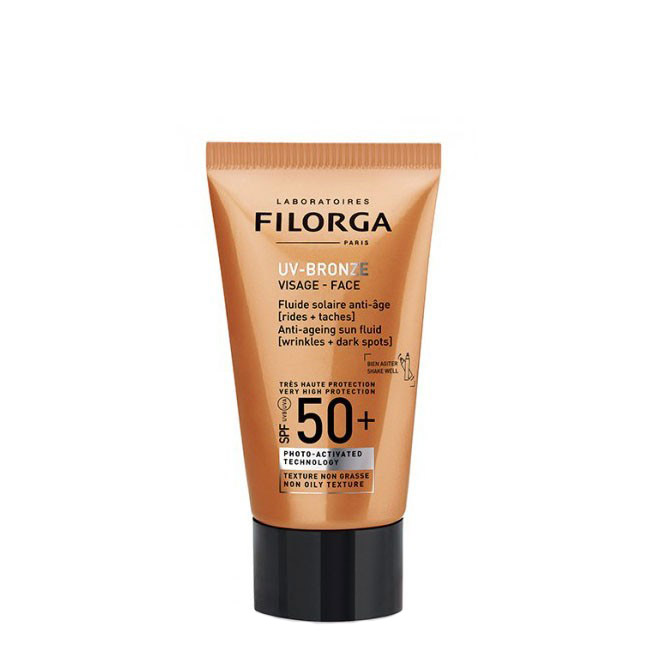 filorgauvbronzesolarfluidanti-agingwrinklesandspotsfacespf50plus40ml UVブロンズ フィロルガ アンチエイジング ソーラーオイル シワ・シミ フェイス SPF50+40ml - 画像 (1)