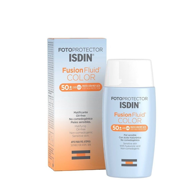 isdinfotoprotectorspf50plusfluidfusionwithcolor50ml Isdin Fotoprotector FPS50+ Fluido Fusion com Cor 50ml - Image 1