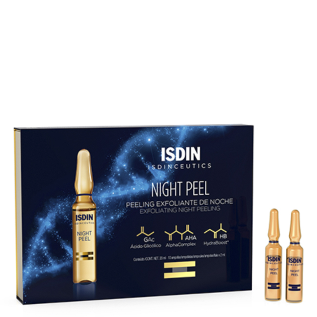 isdinisdinceuticsnightpeelpeelingeffectampoules10x2ml Isdin Isdinceutics Ampollas Peeling de Noche Efecto Peeling 10x2 ml - Image 1
