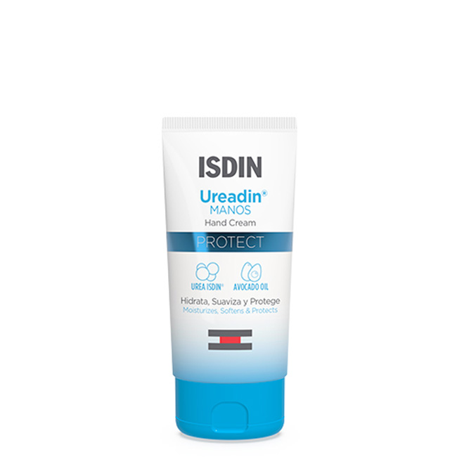 isdinureadinmoisturizinghandcream50ml Tube of ISDIN Ureadin Moisturizing Hand Cream by ISDIN, a protective cream indicated for dry hands.