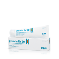 Tube  of  ISDIN  Ureadin  RX20  Ultra-moisturizing  cream  by  ISDIN,  a  cream  indicated  for  very  dry  and  rough  skin  with  hyperkeratosis.